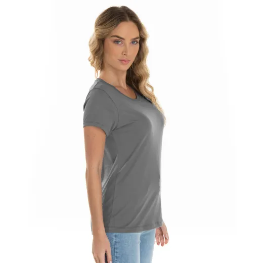 Baby Look PV / Malha Fria Chumbo Escuro