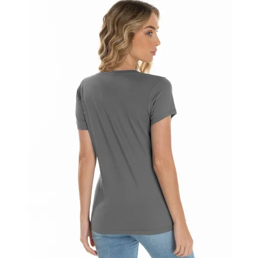 Baby Look PV / Malha Fria Chumbo Escuro