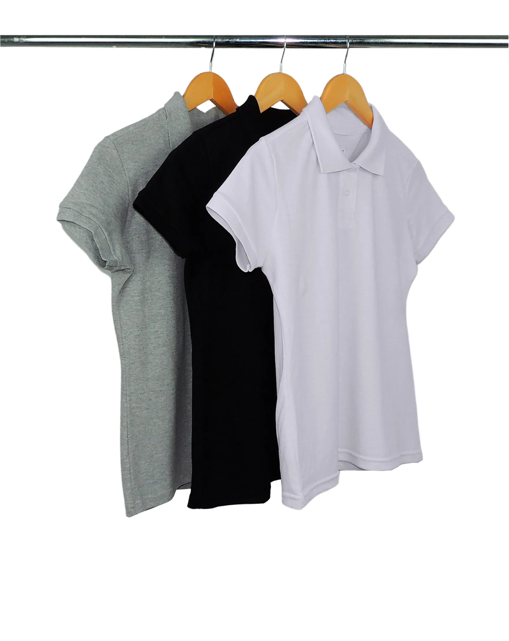Kit 3 Camisas Polo Piquet Feminina 3