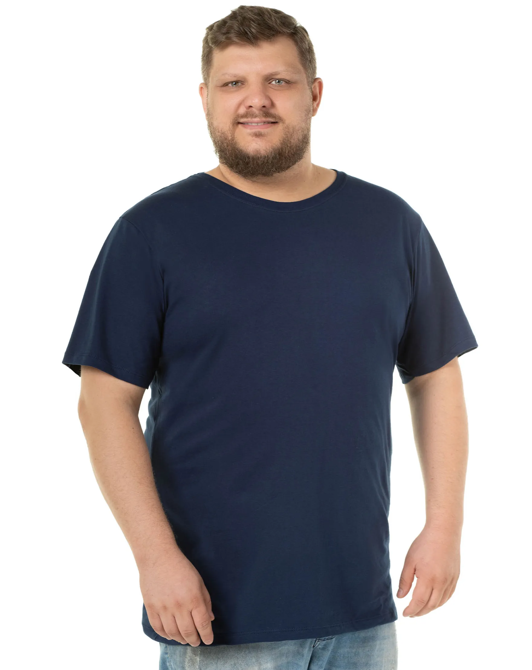 Kit 3 Camisetas Masculinas Plus Size de Algodão 7
