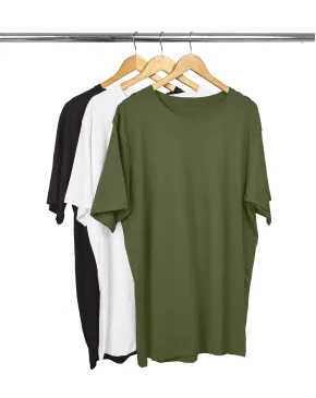 Kit 3 Camisetas Masculinas Plus Size de Algodão 12