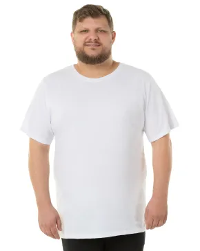 Camiseta Plus Size Masculina de algodão Branca