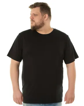 Kit 3 Camisetas Masculinas Plus Size De Algodão Pretas