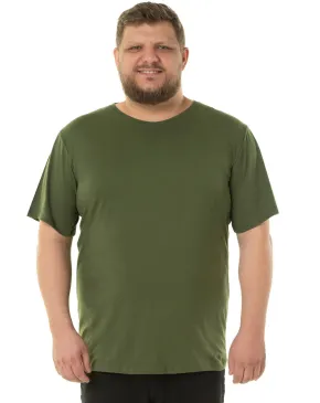 Kit 3 Camisetas Masculinas Plus Size De Algodão Verde Militar