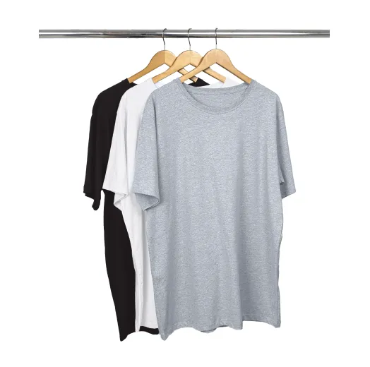 Kit 3 Camisetas Masculinas Plus Size de Algodão 8