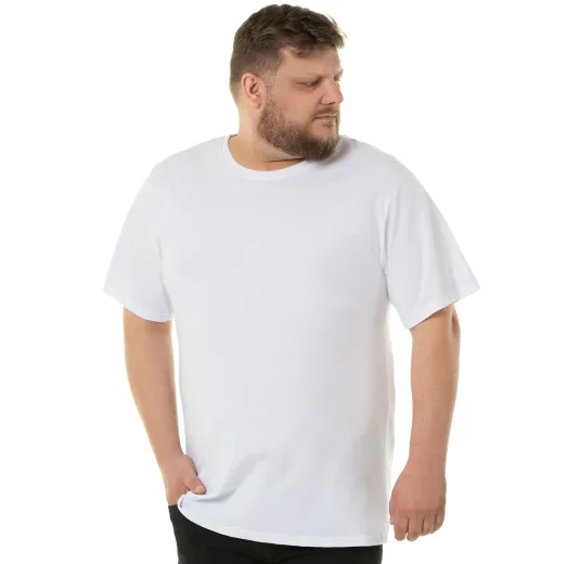 Kit 3 Camisetas Masculinas Plus Size de Algodão 7