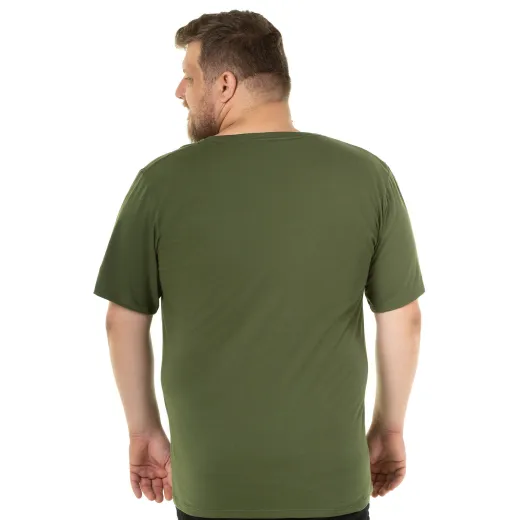 Kit 3 Camisetas Masculinas Plus Size De Algodão Verde Militar