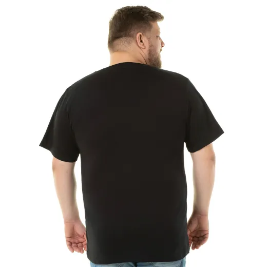 Kit 3 Camisetas Masculinas Plus Size De Algodão Pretas