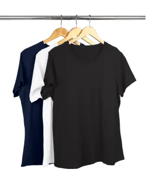 Kit 3 Camisetas Femininas Plus Size de Algodão 7