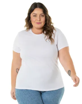 Kit 3 Camisetas Femininas Plus Size de Algodão 7