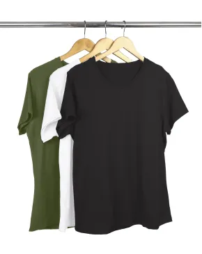 Kit 3 Camisetas Femininas Plus Size de Algodão 12