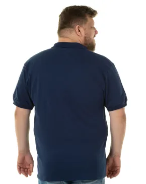 Kit 3 Camisas Polo Piquet Plus Size Masculina Azul Marinho