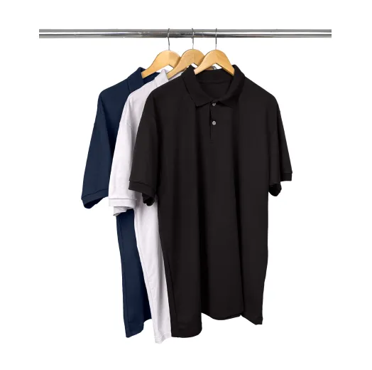 Kit 3 Camisas Polo Piquet Plus Size Masculina 7