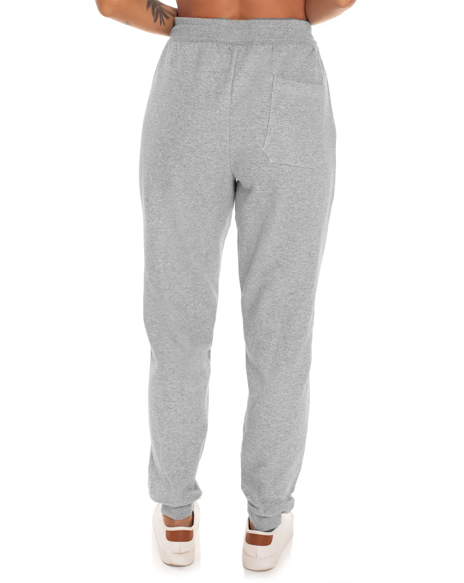 Calça Feminina de Moletom Cinza Mescla