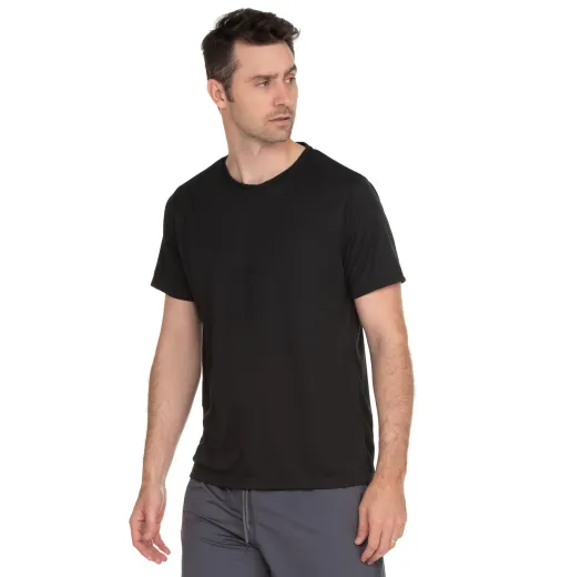 Camiseta Dry Fit Preta Proteção UV 30+