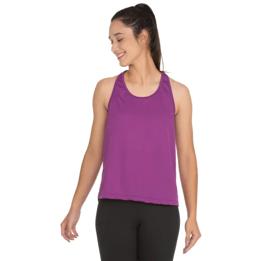 Kit 5 Regatas Feminina Dry Fit Roxo Proteção UV 30+