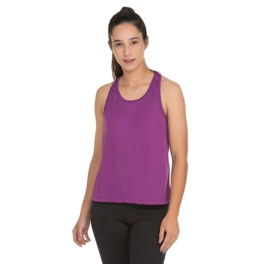 Kit 5 Regatas Feminina Dry Fit Roxo Proteção UV 30+