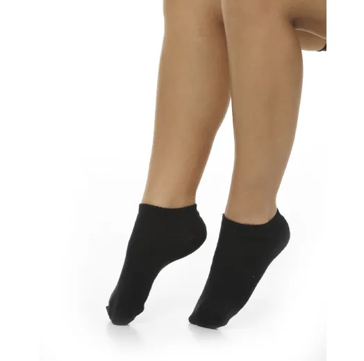 Kit 3 Meias Cano Curto Femininas Pretas