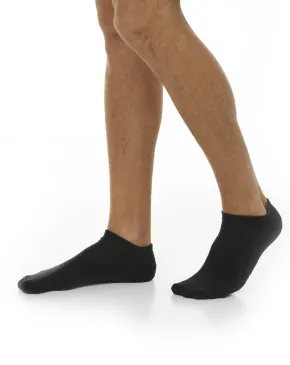 Kit 3 Meias Cano Curto Masculinas Pretas