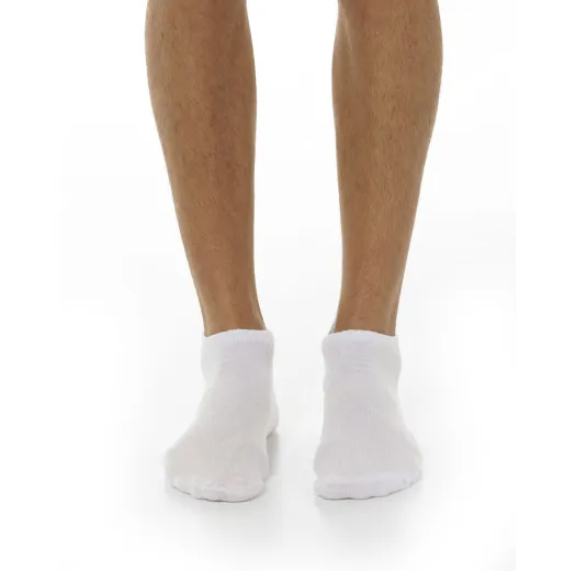 Kit 3 Meias Cano Curto Masculinas Brancas