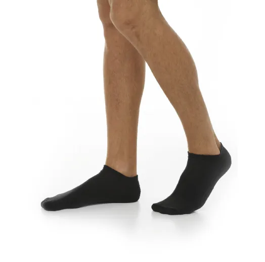 Kit 3 Meias Cano Curto Masculinas Pretas
