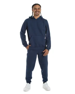 Conjunto Moletom Masculino com Capuz Azul Marinho 04