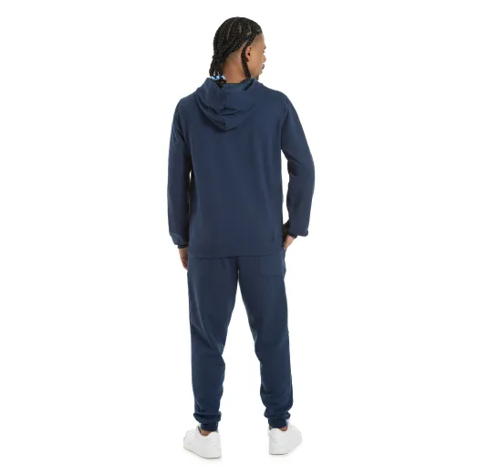 Conjunto Moletom Masculino com Capuz Azul Marinho 04