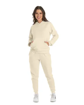 Conjunto Moletom Feminino com Capuz Areia 05