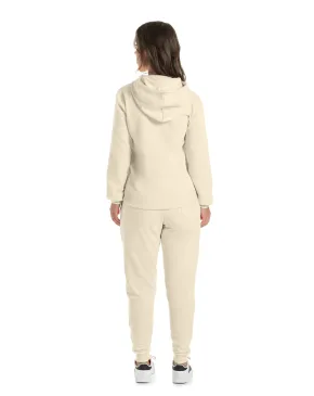 Conjunto Moletom Feminino com Capuz Areia 05