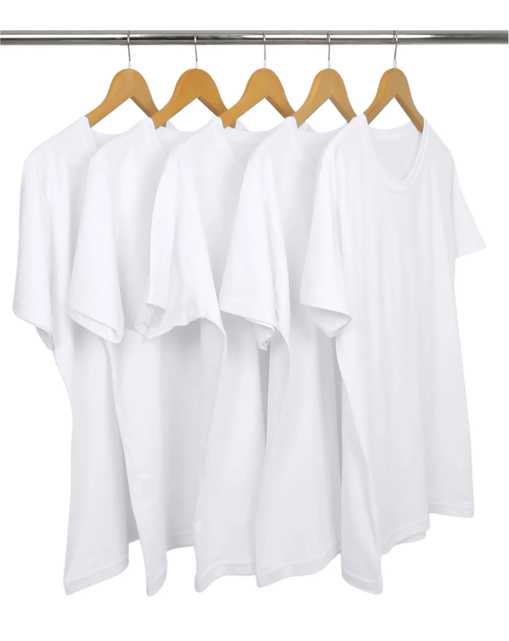 Kit 5 Camisetas PV / Malha Fria Branca