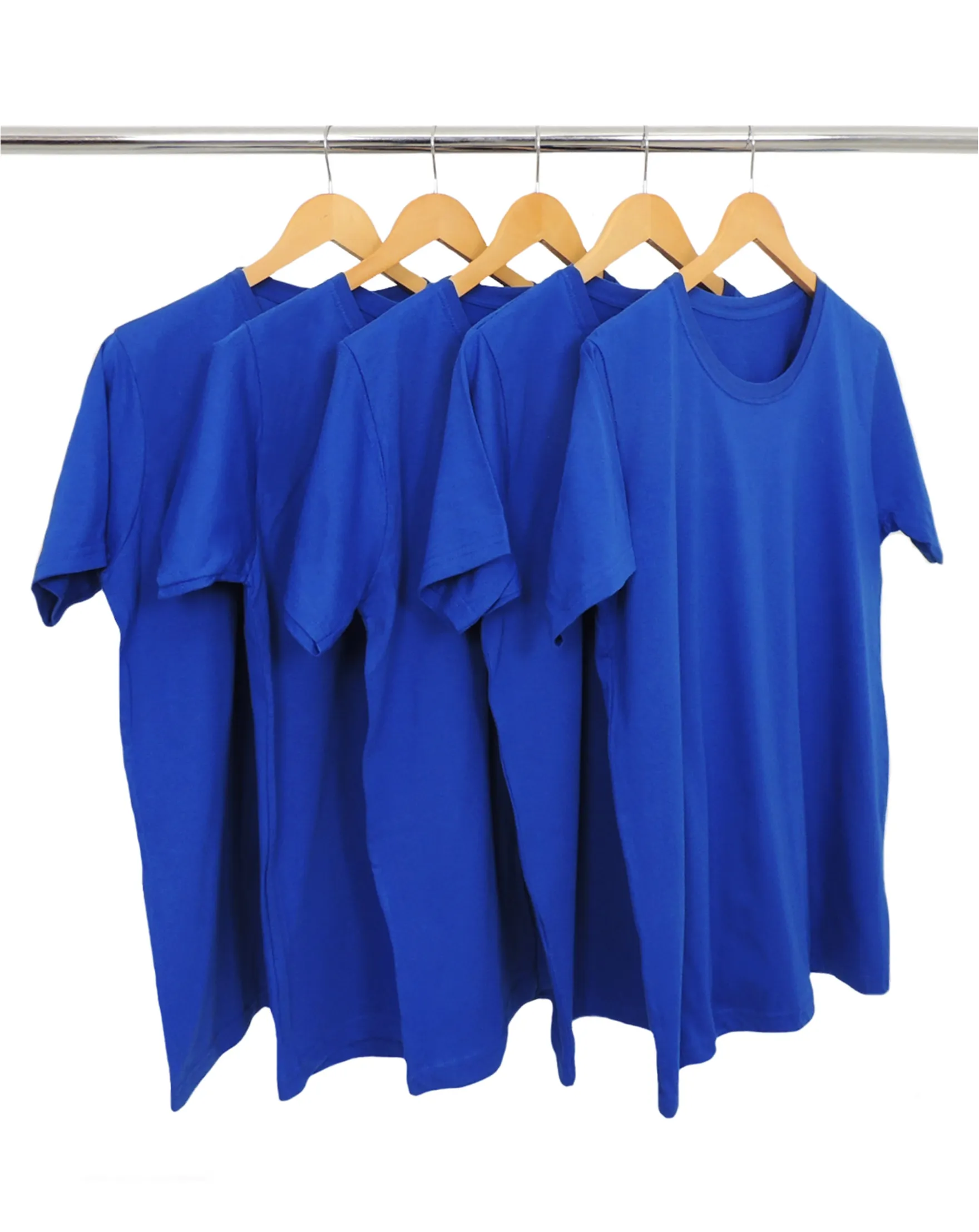 KIT 5 Camisetas de Poliéster/Sublimática Azul Royal