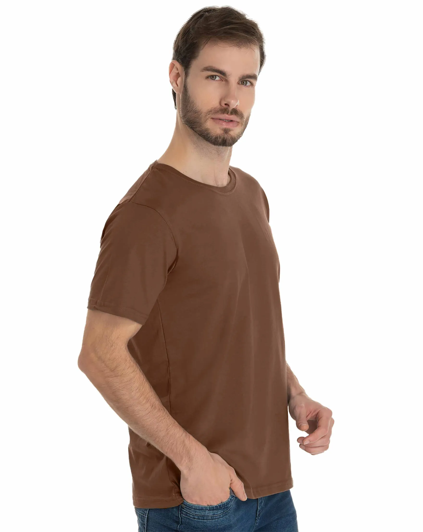 Camiseta de Algodão Premium Marrom