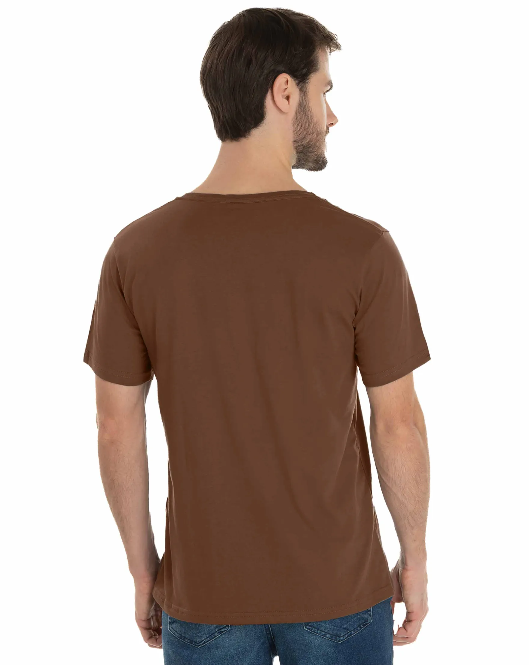 Camiseta de Algodão Premium Marrom