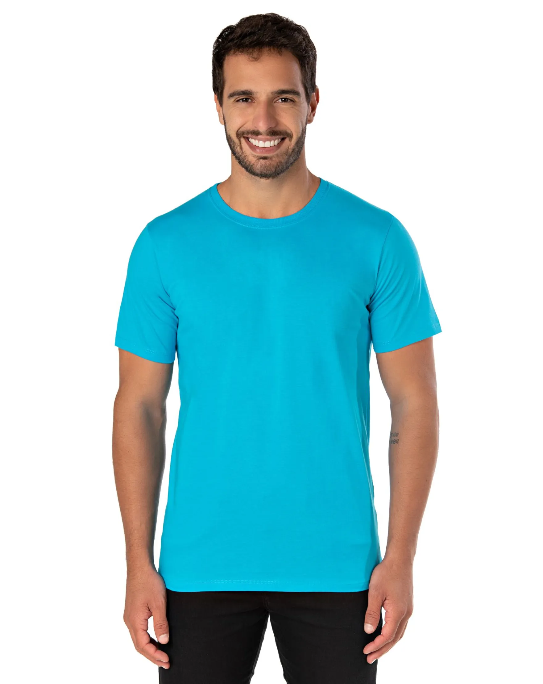 KIT 5 Camisetas de Algodão Premium Turquesa