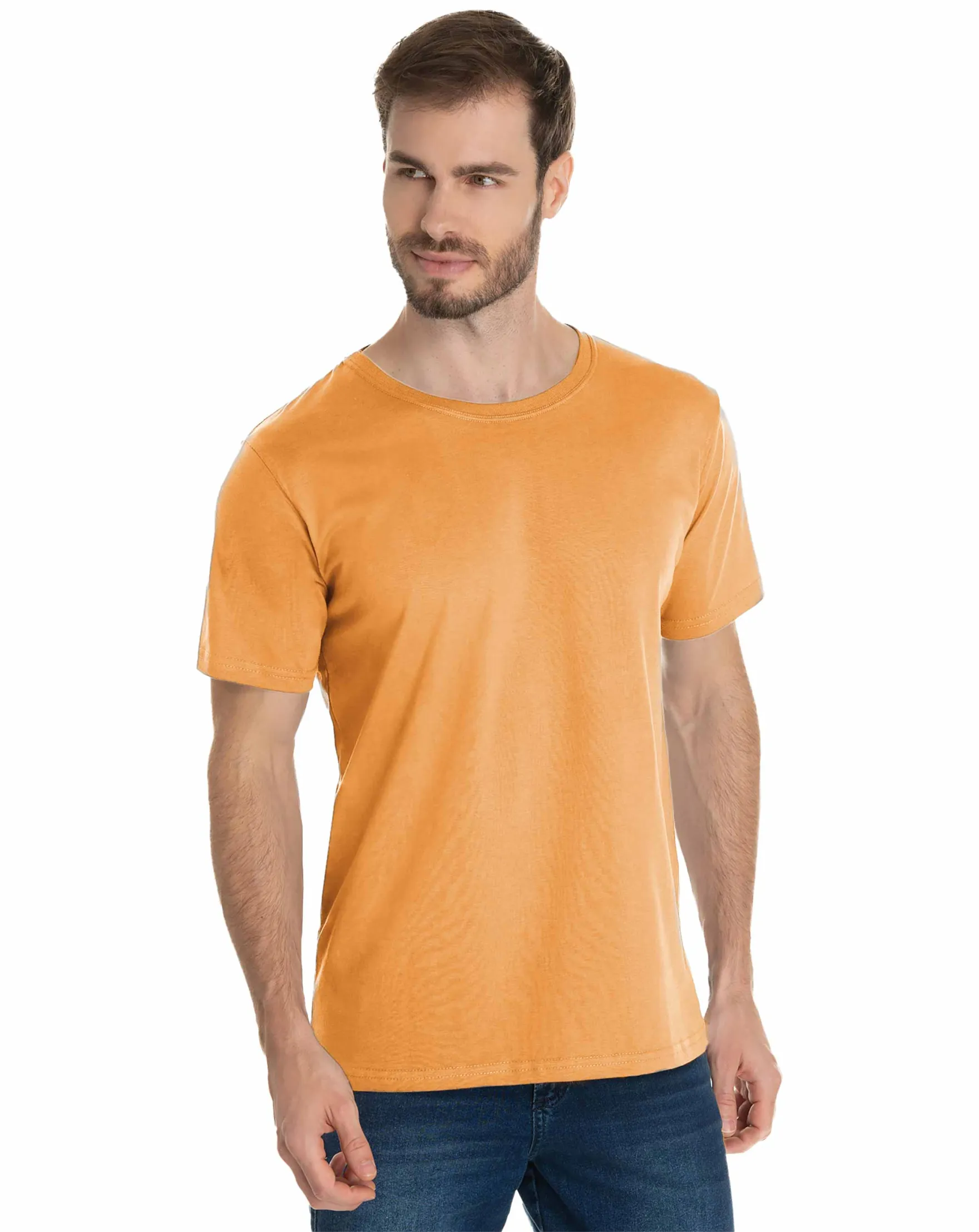 Camiseta de Algodão Premium Mostarda