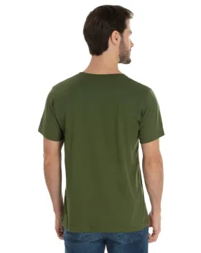 Camiseta de Algodão Premium Verde Militar