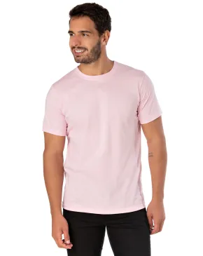 Camiseta de Algodão Premium Rosa Claro