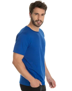 Camiseta de Algodão Premium Azul Royal