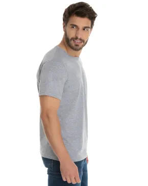 KIT 5 Camisetas de Algodão Premium Cinza Mescla