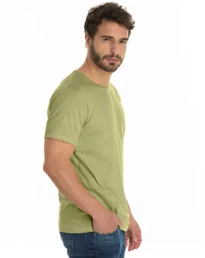 Camiseta de Algodão Premium Caqui