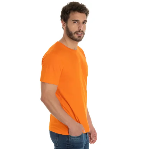 Camiseta de Algodão Premium Laranja