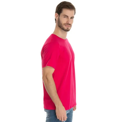 Camiseta de Algodão Premium Rosa Pink