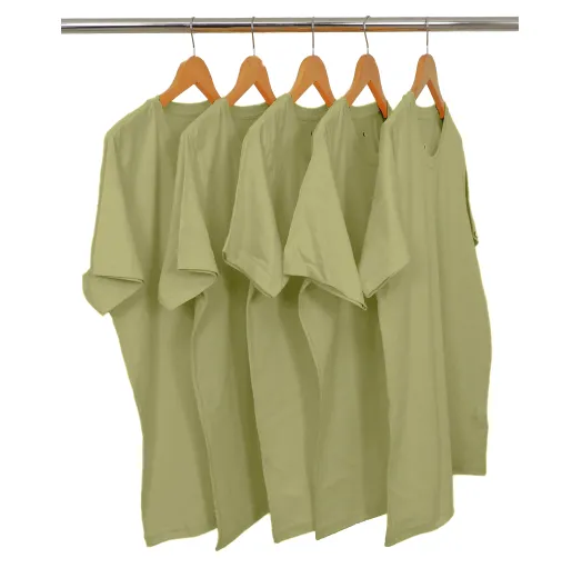 KIT 5 Camisetas de Algodão Premium Caqui