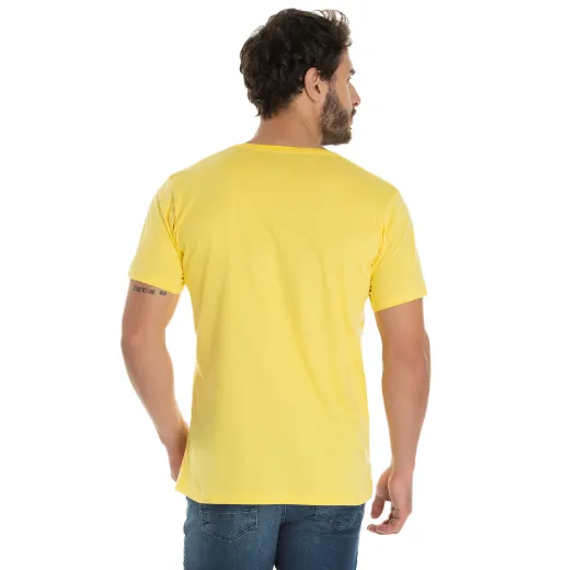 Camiseta de Algodão Premium Amarelo Canário