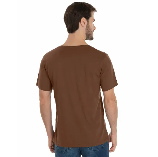 Camiseta de Algodão Premium Marrom