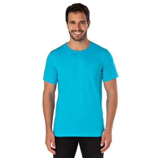 Camiseta de Algodão Premium Turquesa