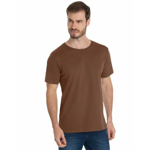 KIT 5 Camisetas de Algodão Premium Marrom