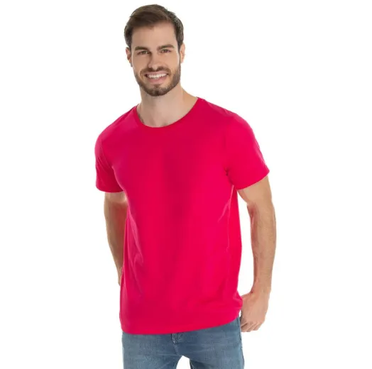 Camiseta de Algodão Premium Rosa Pink