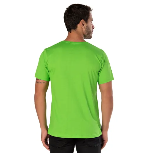 KIT 5 Camisetas de Algodão Premium Verde Limão