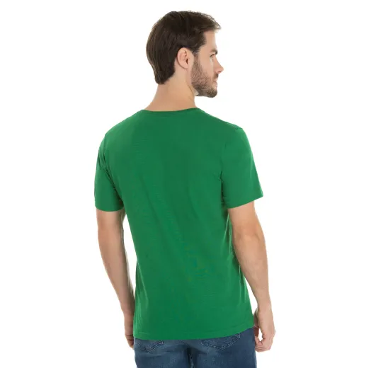 Camiseta de Algodão Premium Verde Bandeira